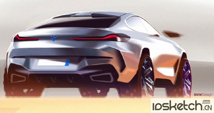 宝马BMW X6原厂设计渲染图
